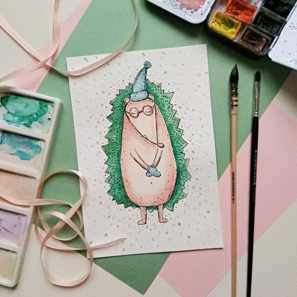 Рождество акварель