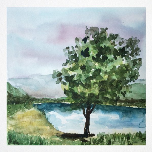 Лёгкие пейзажи акварелью