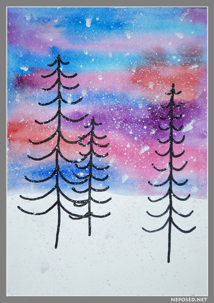 Рисование с детьми зима