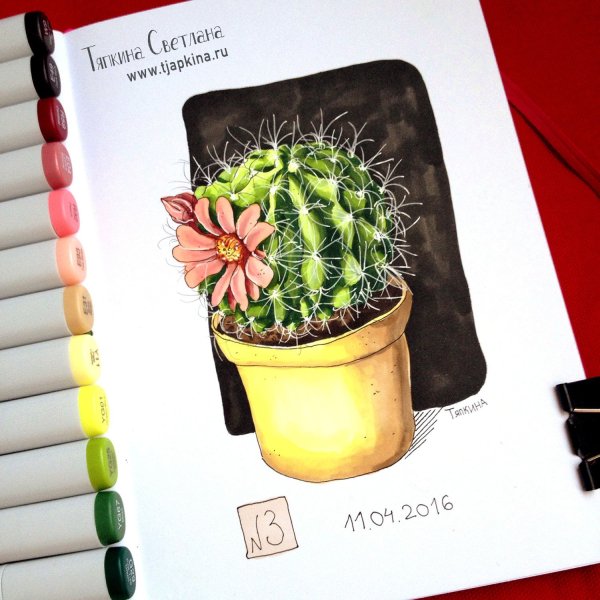 Рисунки в скетчбук легкие маркерами