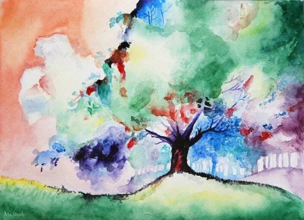 Рисунки красками