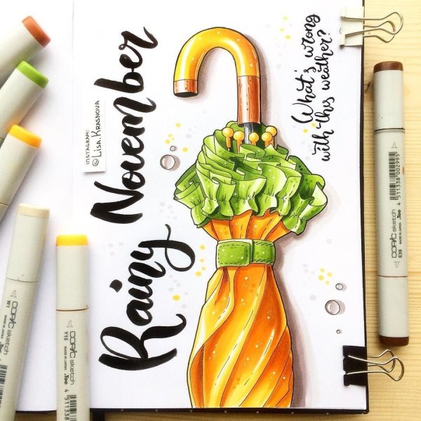 Скетчи маркерами для начинающих