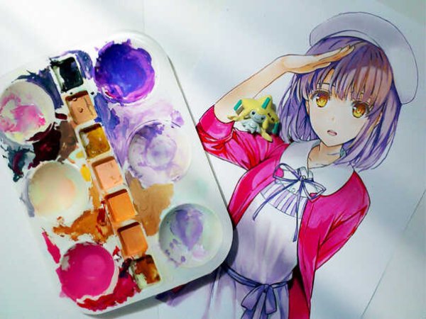 Рисование акварелью аниме