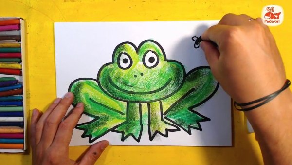 Рыба кит папа рисует