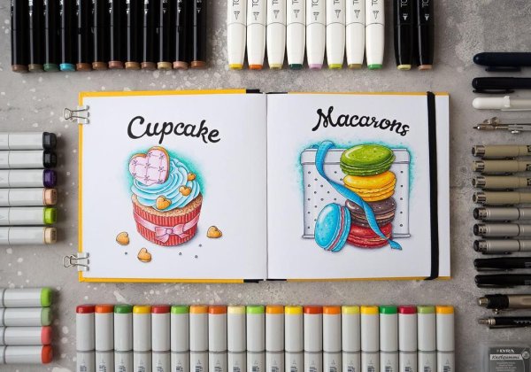 Карточки для рисования маркерами