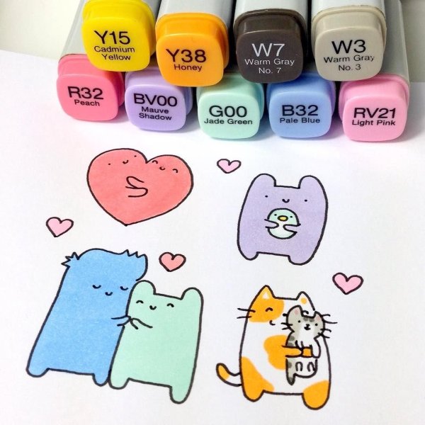 Лёгкий рисунок для срисовки маркерами