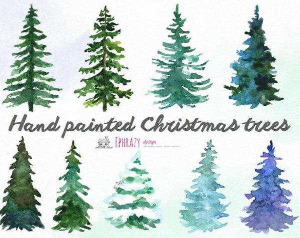 Новогодние шары акварелью