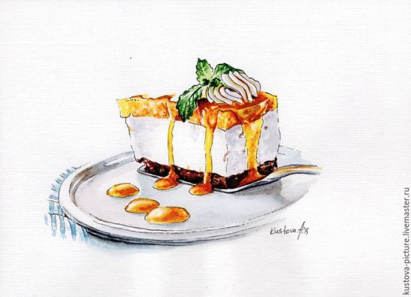 Десерт акварель