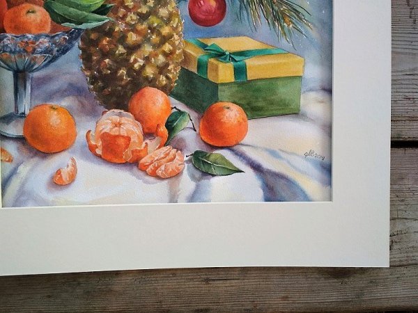 Рисование новогодний натюрморт