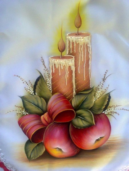 Новогодний натюрморт гуашью