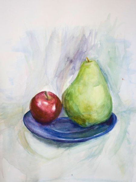 Рисование акварелью натюрморт