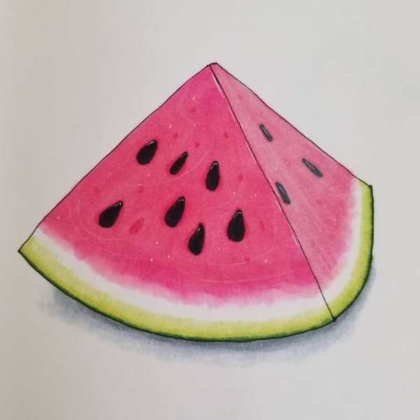 Арбуз маркерами