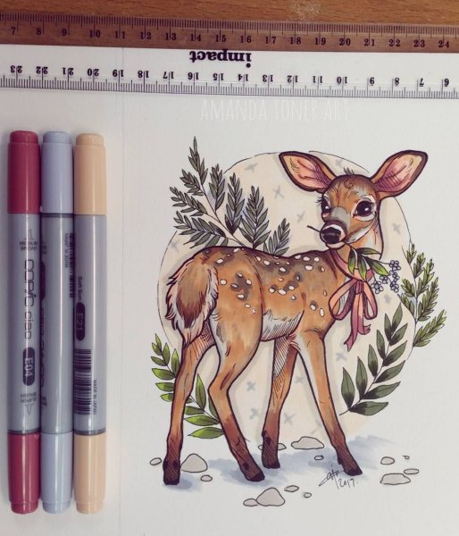 Рисование в скетчбуке животных