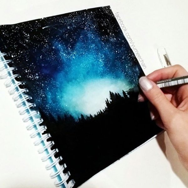 Кошка цветными карандашами