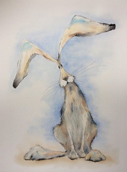 Смешные животные акварель