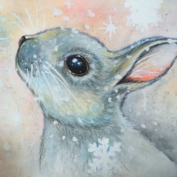 Животные гуашью