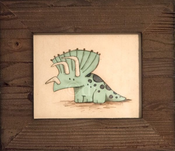 Динозавр фломастерами