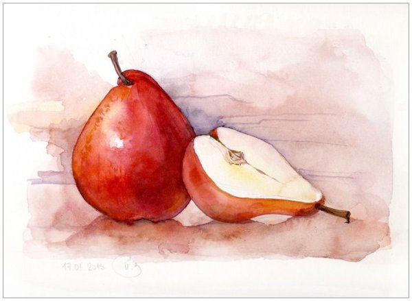 Натюрморты акварелью легкие