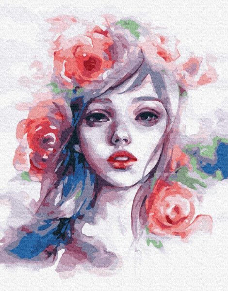 Красивая девушка акварель