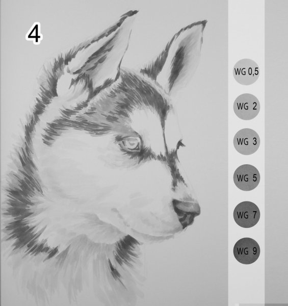 Рисунок серым фломастером