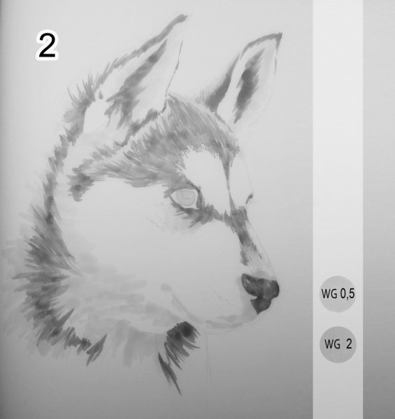 Рисунки серыми маркерами