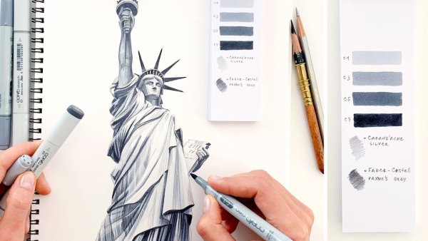 Скульптуры фломастером