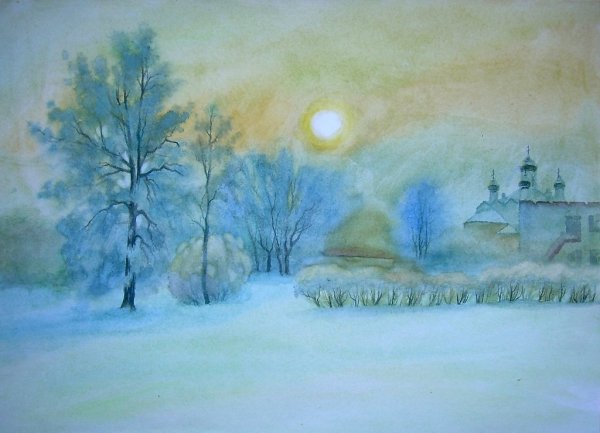 Зимний пейзаж легкий