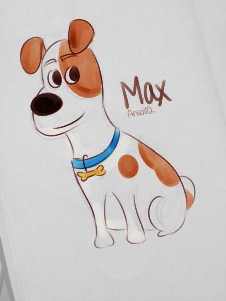 Рисунки собак фломастерами