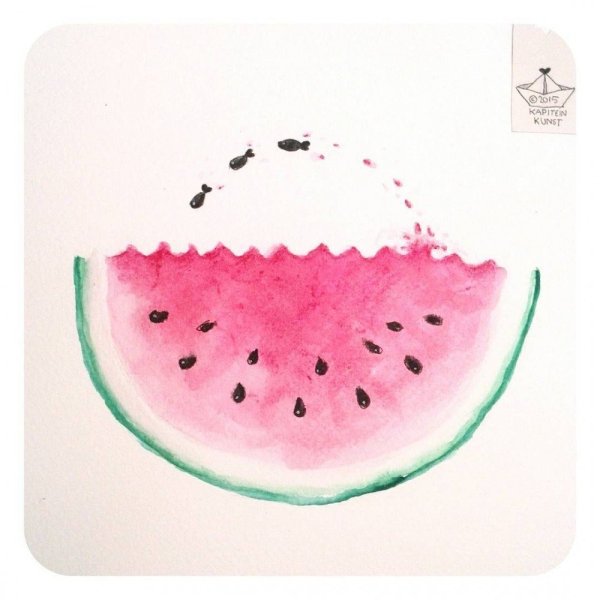 Арбуз для срисовки