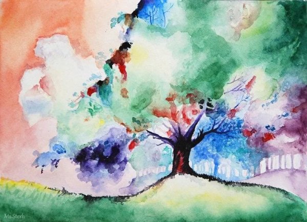 Дети акварель