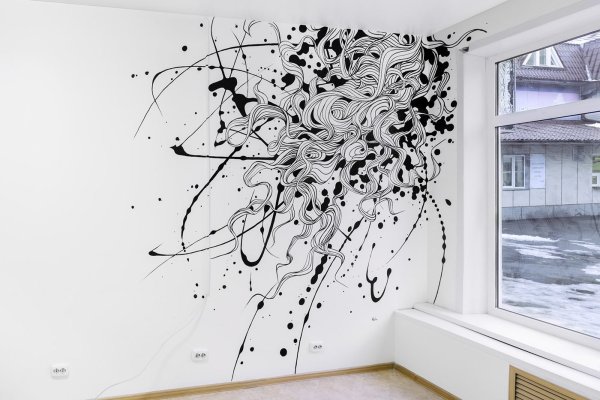 Рисунки маркером на стене легкие