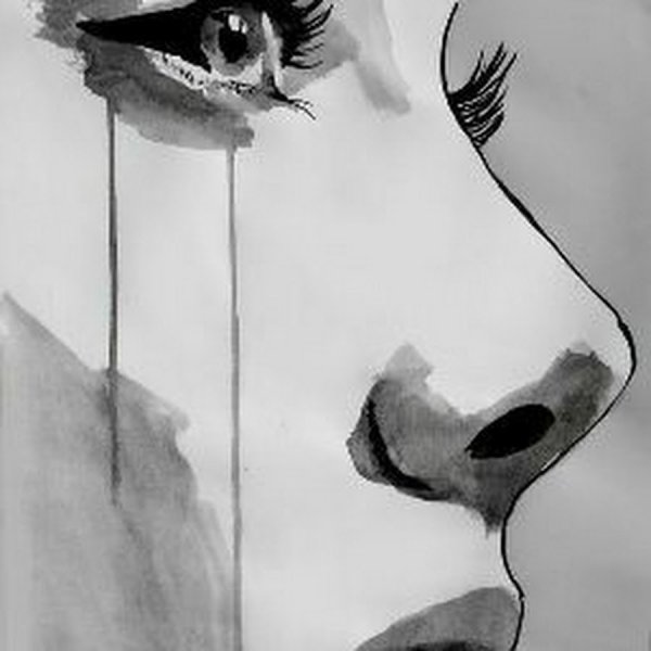 Рисунки для срисовки грустные душевные