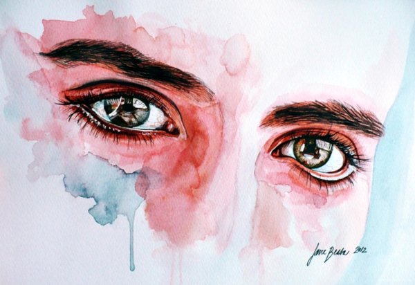 Глаз акварелью