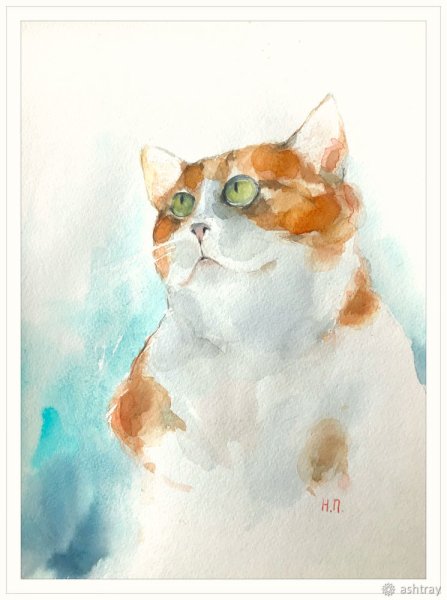 Акварельные коты