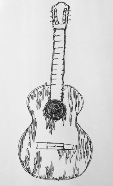 Гитара набросок