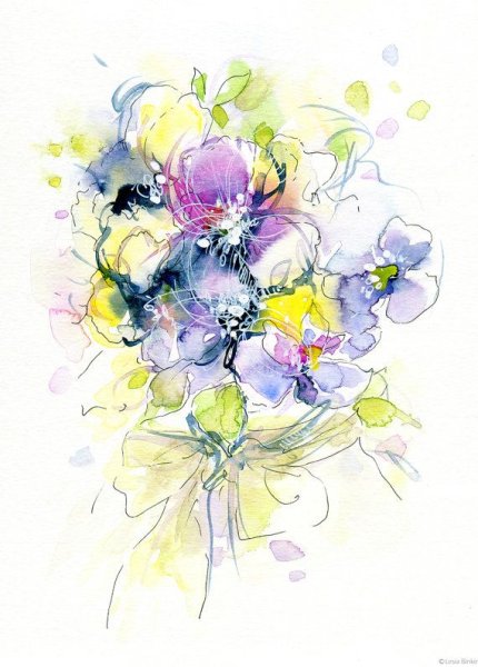 Акварельные цветы