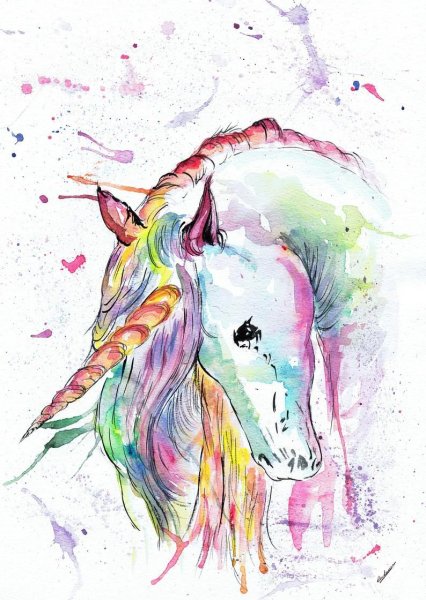 Единорожка красками