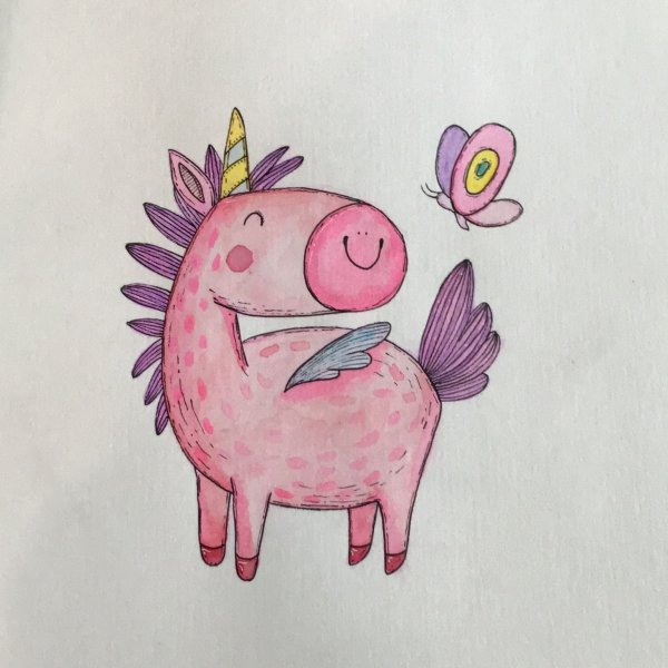 Единорожка красками