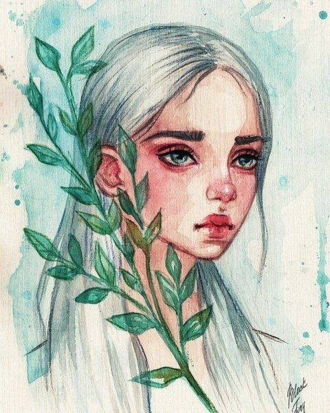 Арт для скетчбука акварелью