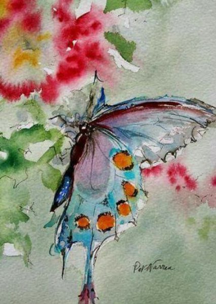 Акварель "бабочка"
