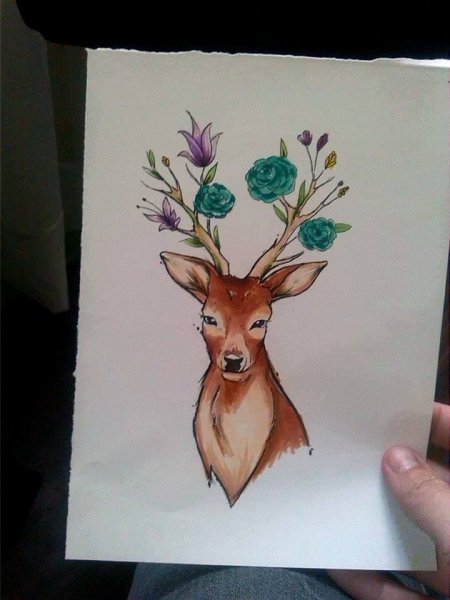 Олень скетчбук