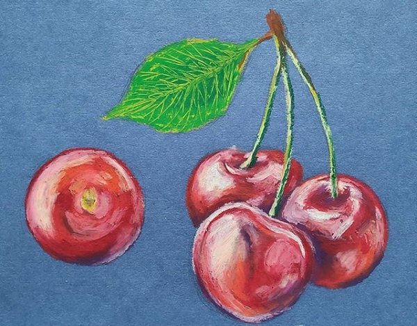 Вишенка пастелью