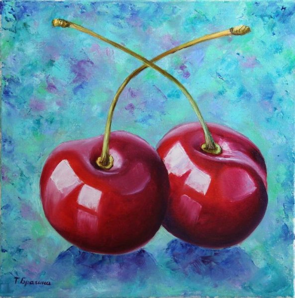 Вишня акрилом