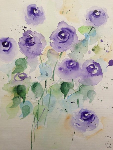 Акварельные рисунки для начинающих