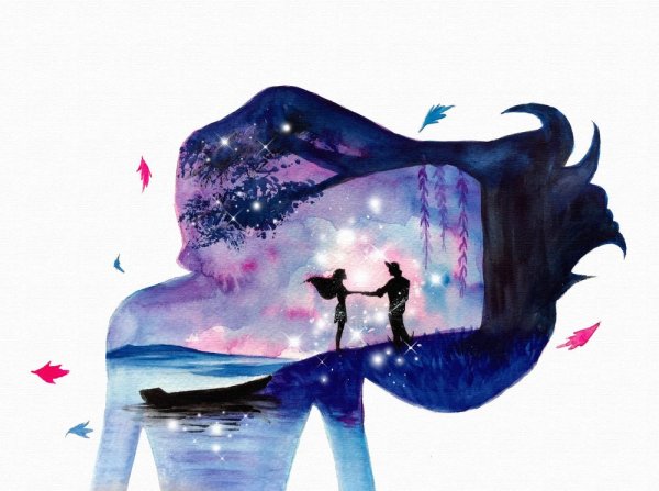 Ana Santos акварель портрет