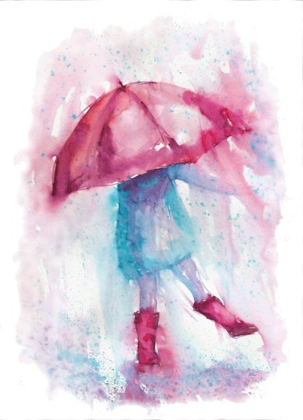 Балерина акварель