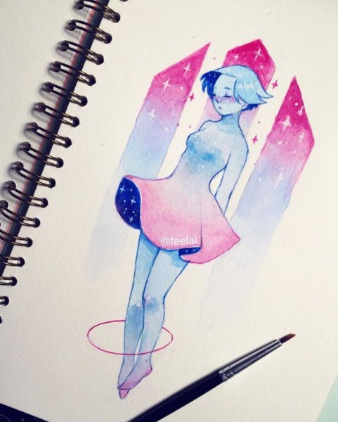 Акварельные портреты девушек