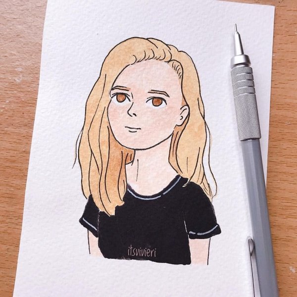 Рисунки для скетчбука девушки легко