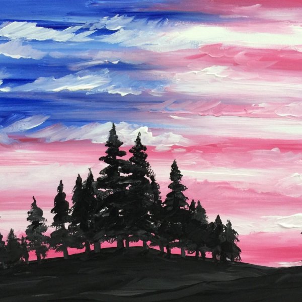 Небо гуашью