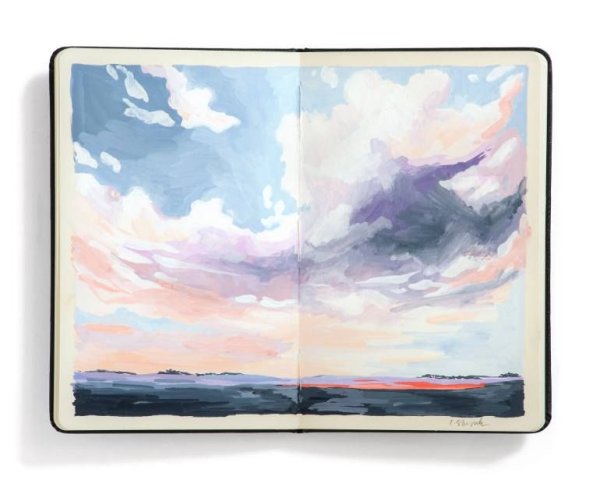 Пейзажи акварелью в скетчбуке